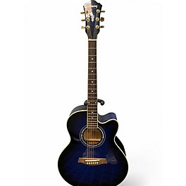 Used Ibanez AEL20E Trans Blue Acoustic Electric Guitar