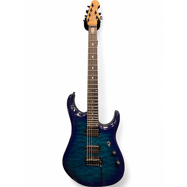 Used Sterling by Music Man JP150 DiMarzio Cerulean Paradise Solid Body Electric Guitar