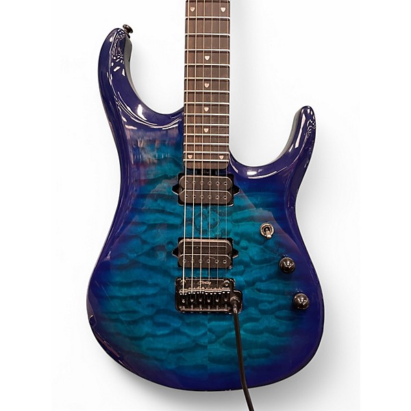 Used Sterling by Music Man JP150 DiMarzio Cerulean Paradise Solid Body Electric Guitar