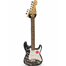 Used Squier TITOS STARDUST STRATOCASTER Black Solid Body Electric Guitar