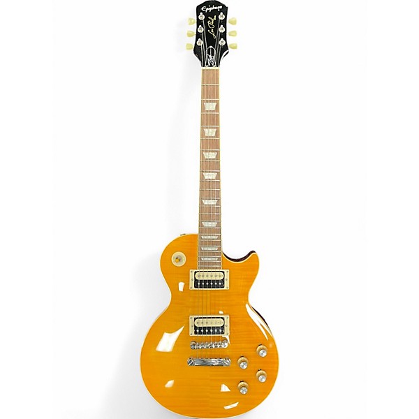 Used Epiphone Slash Signature Les Paul Classic FLAME YELLOW Solid Body Electric Guitar