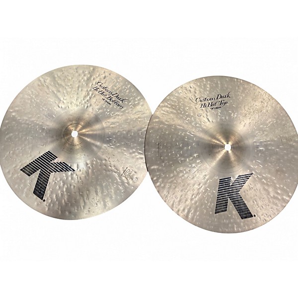Used Zildjian 14in K Custom Dark Hi Hat Pair Cymbal