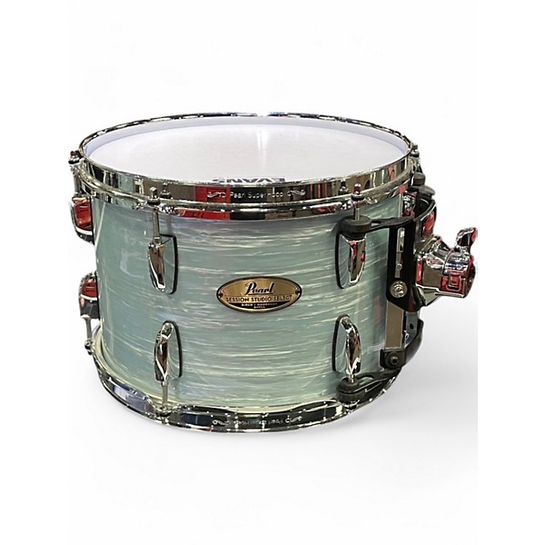 Used Pearl 7 Piece Session Studio Select Drum Kit blue oyster pearl Drum Kit