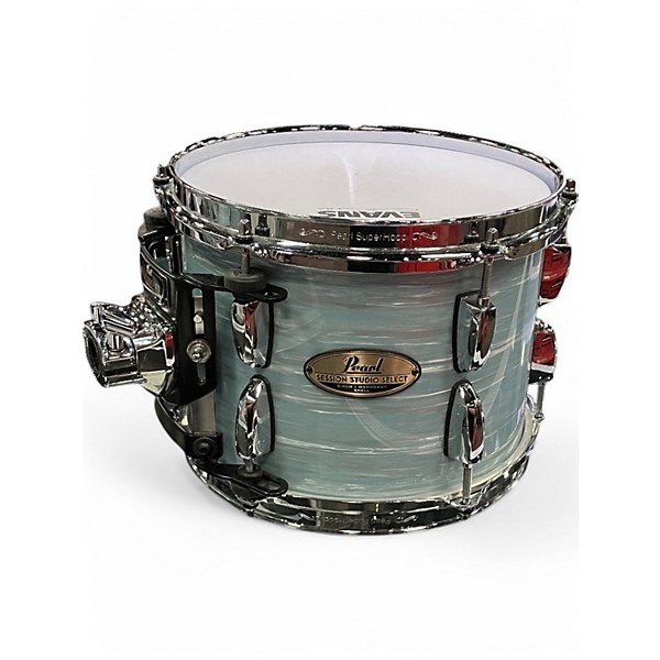 Used Pearl 7 Piece Session Studio Select Drum Kit blue oyster pearl Drum Kit