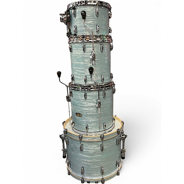 Used Pearl 7 Piece Session Studio Select Drum Kit blue oyster pearl Drum Kit