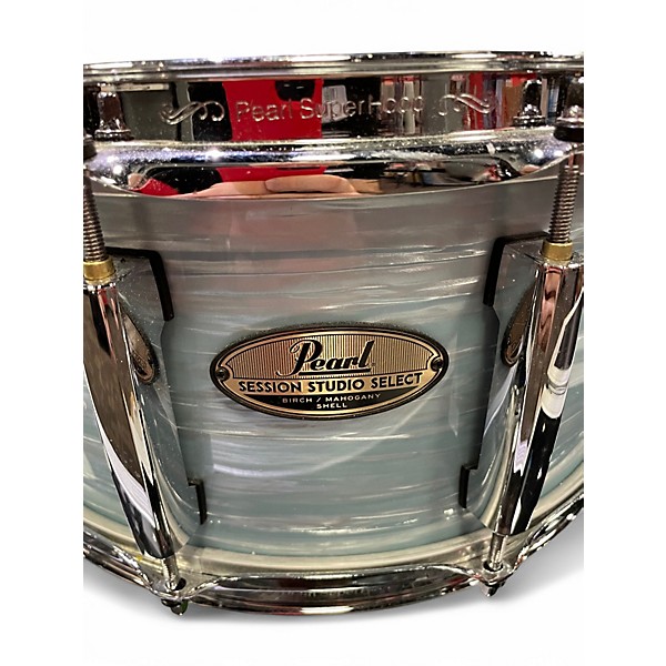 Used Pearl 7 Piece Session Studio Select Drum Kit blue oyster pearl Drum Kit