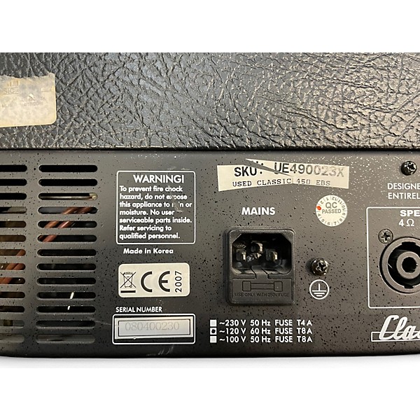 Used EBS Classic 450 450W Bass Amp Head