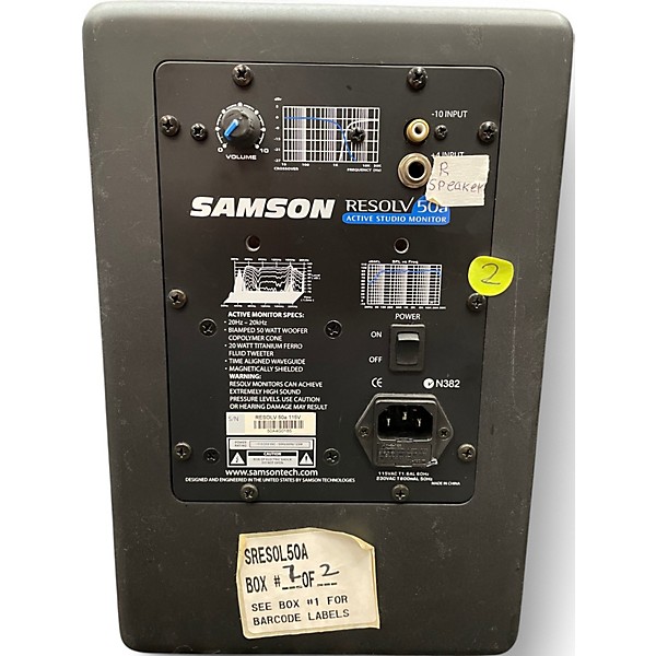 Used Samson Resolv 50a Pair Powered Monitor