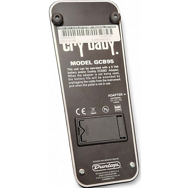 Used 2017 Dunlop GCB95 Original Crybaby Wah Effect Pedal