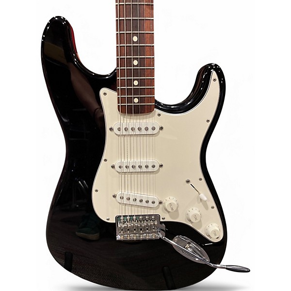 Used Fender Standard Stratocaster Black Solid Body Electric Guitar