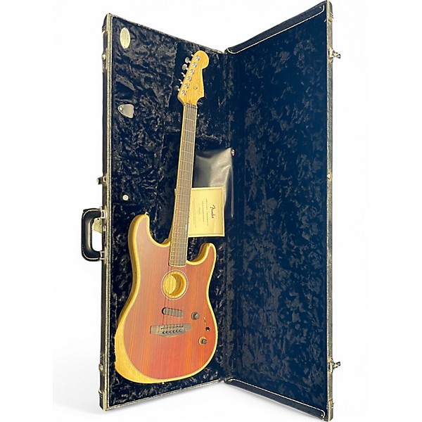 Used Fender American Acoustasonic Stratocaster Natural Acoustic Electric Guitar