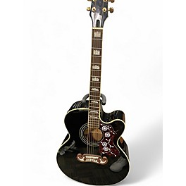 Used Epiphone EJ200CE Black Acoustic Electric Guitar