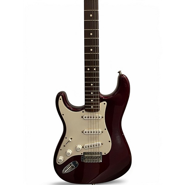 Used Fender Standard Stratocaster Burgundy Solid Body Electric Guitar