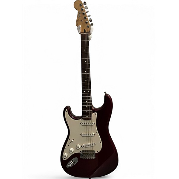Used Fender Standard Stratocaster Burgundy Solid Body Electric Guitar