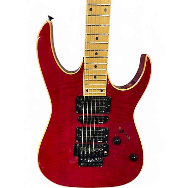 Used Ibanez EX3700 RED FLAME TRANSPARENT Solid Body Electric Guitar