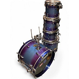 Used Pearl 5 Piece Masters Custom Blue Burst Drum Kit
