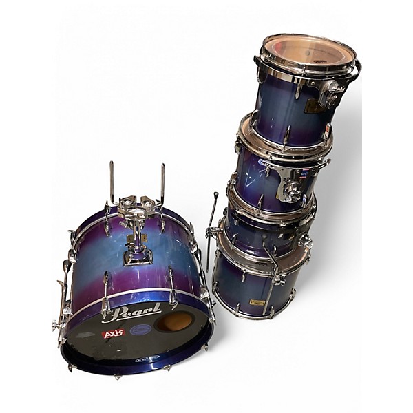 Used Pearl 5 Piece Masters Custom Blue Burst Drum Kit