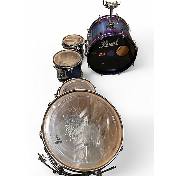 Used Pearl 5 Piece Masters Custom Blue Burst Drum Kit
