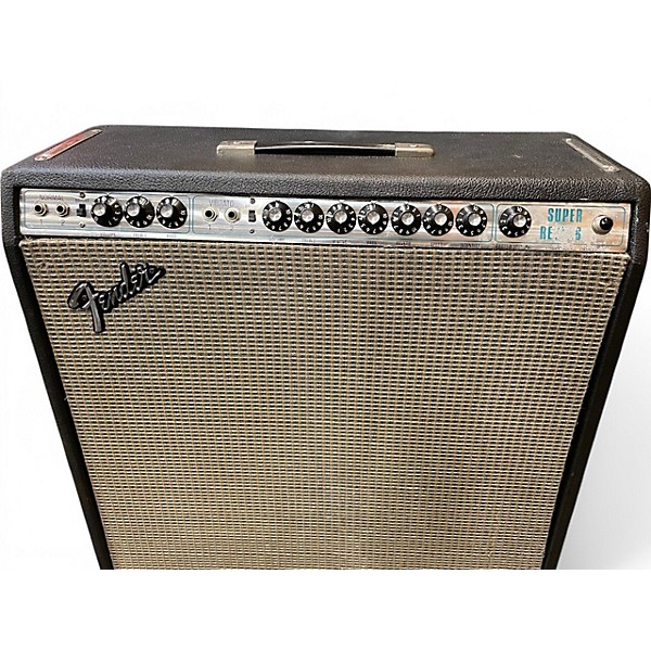Vintage 1973 Fender Super Reverb Silver Panel Tube Guitar Combo Amp