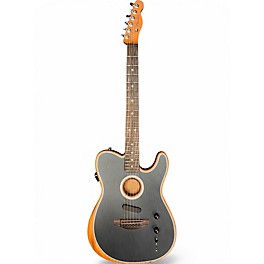 Used Fender Acoustasonic Player Telecaster Brushed Black Acoustic Electric Guitar
