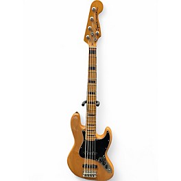 Used Squier jazz classic Natural Electric Bass Guitar