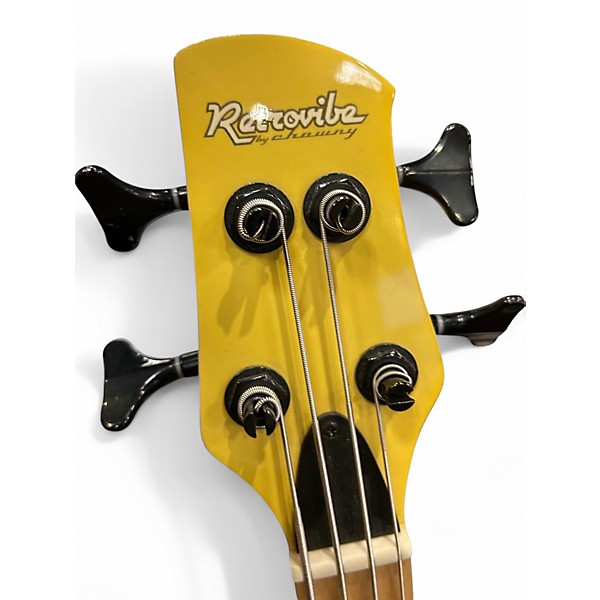 Used Chowny retrovibe barracuda yellow Electric Bass Guitar