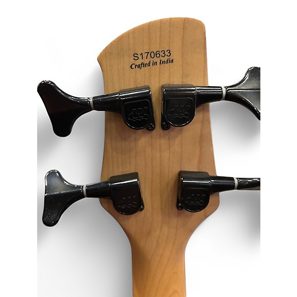 Used Chowny retrovibe barracuda yellow Electric Bass Guitar