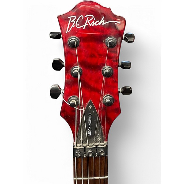 Used B.C. Rich MICKINGBIRD LEGACY ST FLOYD ROSE Trans Red Solid Body Electric Guitar