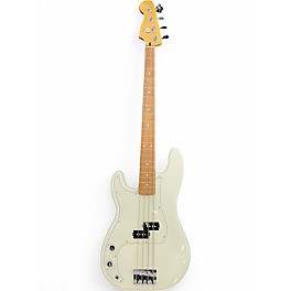 Used Fender Player Precision Bass Left Handed Polar White Electric Bass Guitar