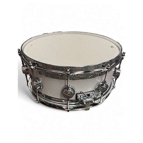 Used Dw 14X6 Collectors Series Maple Edge Snare White Ice Drum