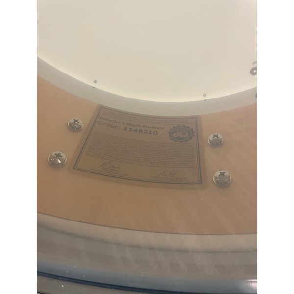 Used Dw 14X6 Collectors Series Maple Edge Snare White Ice Drum