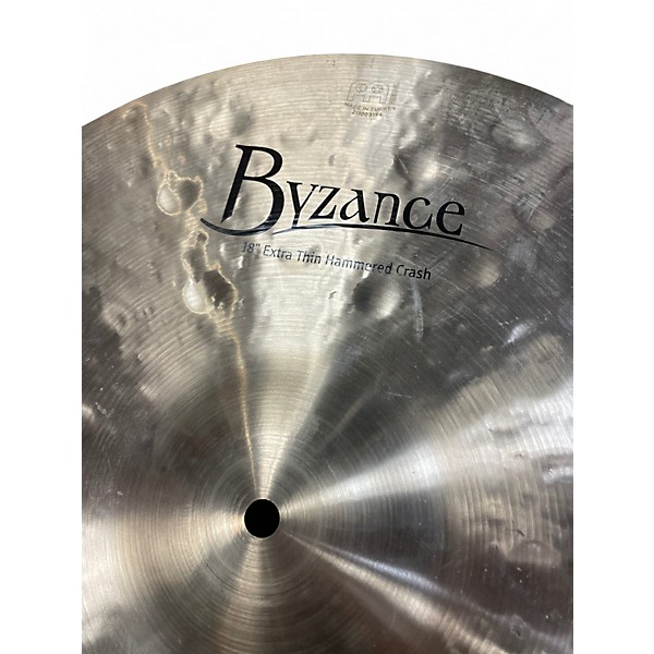 Used MEINL 18in Byzance EX Thin Hammered Crash Cymbal
