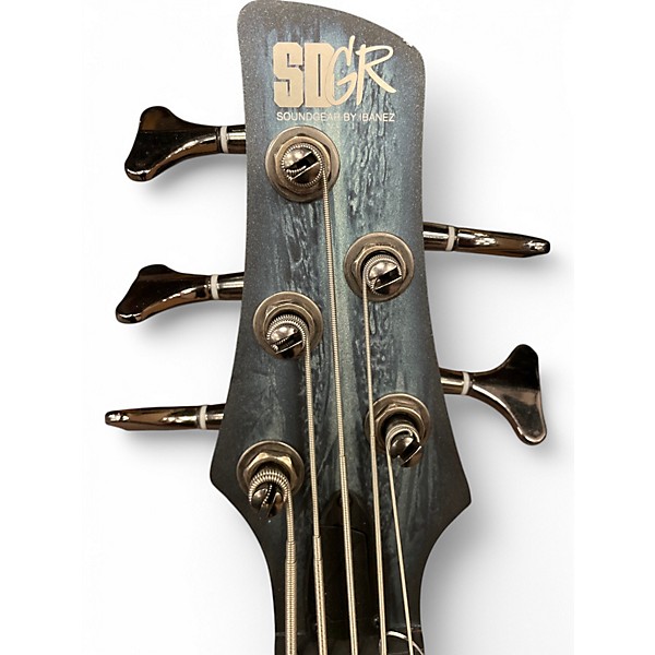 Used Ibanez SR305 5 String Blue Electric Bass Guitar