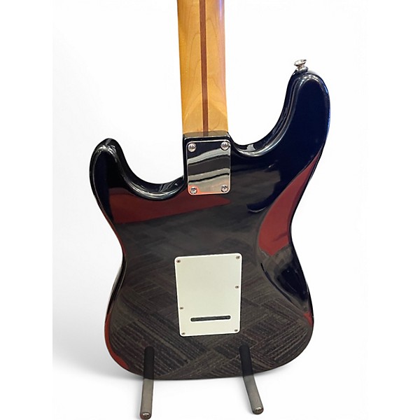 Used Squier Stratocaster Black Solid Body Electric Guitar