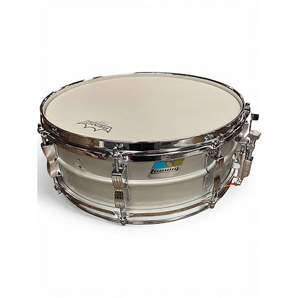 Used Ludwig 5X14 Acrolite Snare matte aluminum Drum