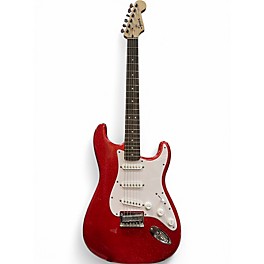 Used Squier Bullet Stratocaster Hardtail Red Sparkle Solid Body Electric Guitar