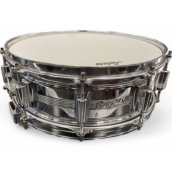 Vintage 1960s Rogers 5X14 5 LINE  Chrome Drum