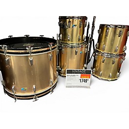 Vintage 1970s Ludwig 5 Piece Mach 5 Gold Drum Kit
