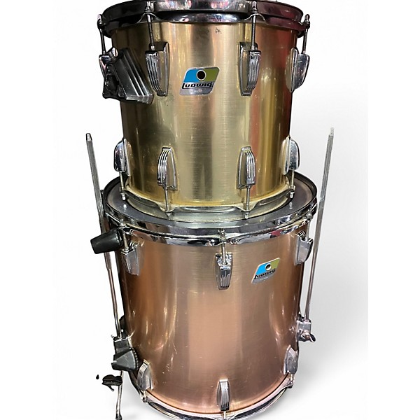 Vintage 1970s Ludwig 5 Piece Mach 5 Gold Drum Kit