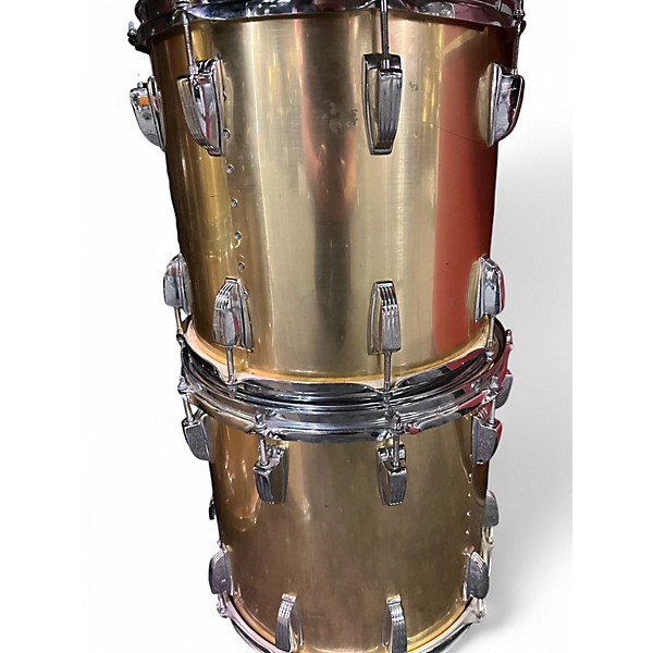 Vintage 1970s Ludwig 5 Piece Mach 5 Gold Drum Kit