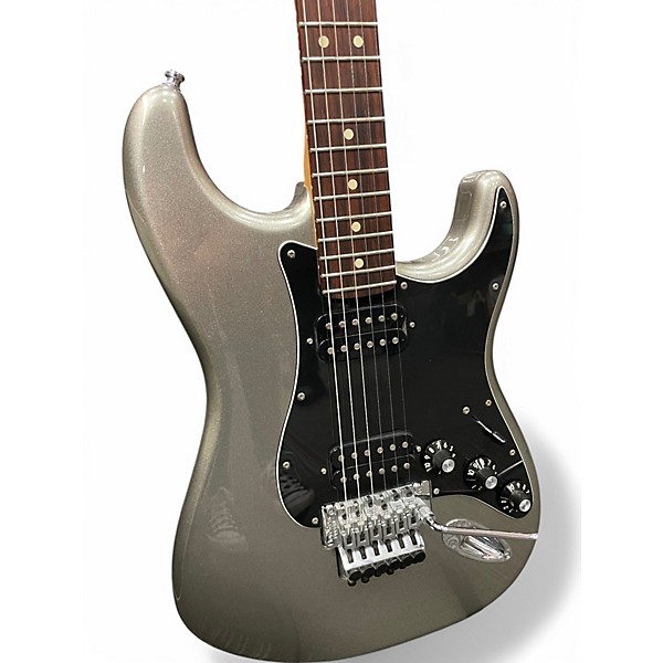 Used Fender black top stratocaster floyd rose Silver Solid Body Electric Guitar