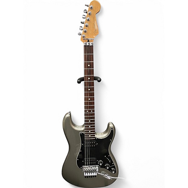 Used Fender black top stratocaster floyd rose Silver Solid Body Electric Guitar