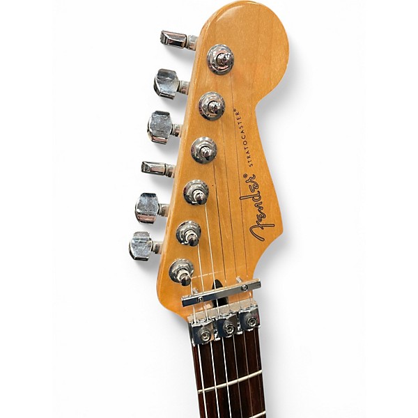 Used Fender black top stratocaster floyd rose Silver Solid Body Electric Guitar