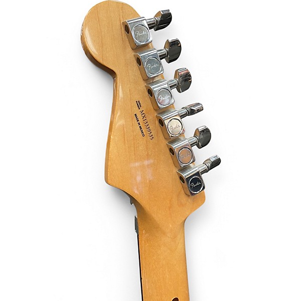 Used Fender black top stratocaster floyd rose Silver Solid Body Electric Guitar