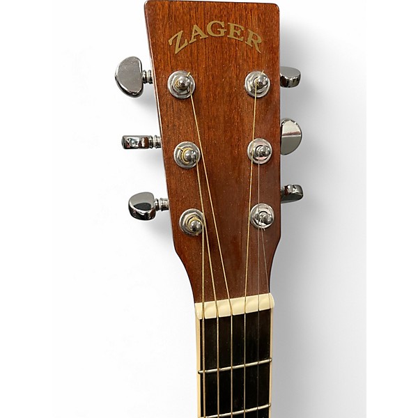 Used Zager zad50ce Natural Acoustic Electric Guitar