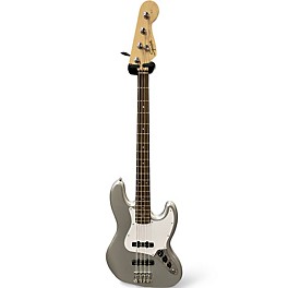Used Squier Affinity Jazz Bass Silver Electric Bass Guitar