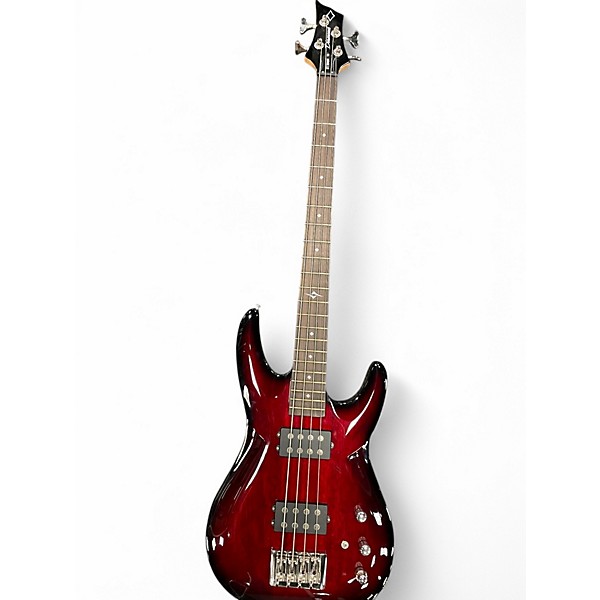 Used DBZ Guitars ST series Crimson Red Trans Electric Bass Guitar