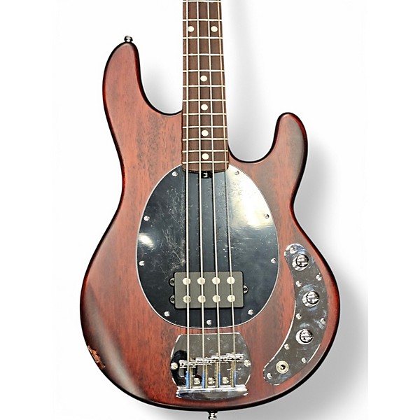 Used Sterling by Music Man Sting Ray Worn Cherry Electric Bass Guitar