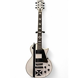 Used ESP LTD James Hetfield Signature Iron Cross White Solid Body Electric Guitar
