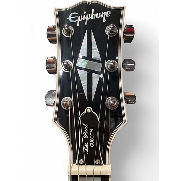 Used Epiphone ADAM JONES LES PAUL CUSTOM Antique SILVER Burst Solid Body Electric Guitar